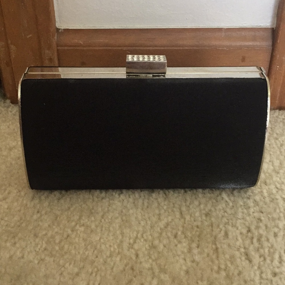 Black and silver clutch